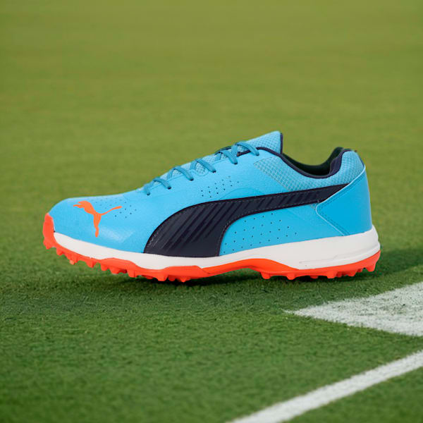 Cricket All-Rounder Shoes, PUMA Navy-Bonnie Blue-Rickie Orange, extralarge-IND