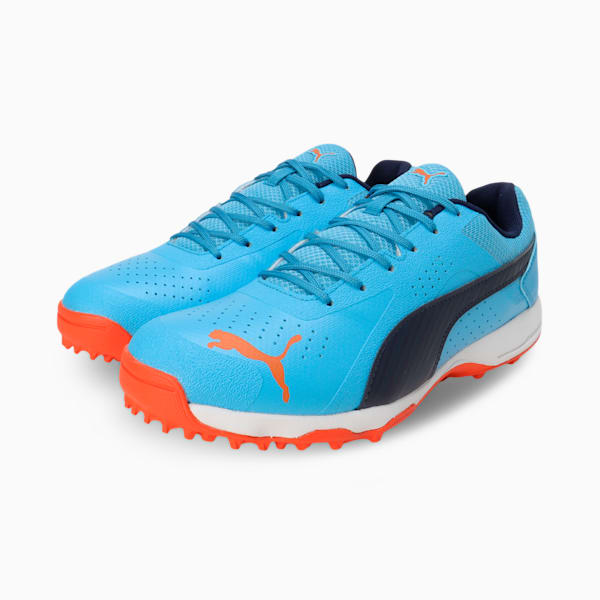 Cricket All-Rounder Shoes, PUMA Navy-Bonnie Blue-Rickie Orange, extralarge-IND