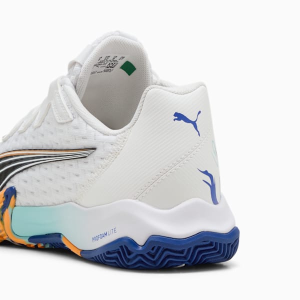 NOVA Elite Padel Men's Sneakers, PUMA White-PUMA Black-Vivid Blue-Heat Fire, extralarge
