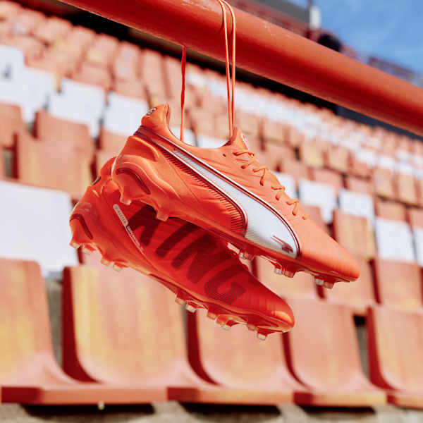 Botines de fÃºtbol  suelo firme/artificial KING ULTIMATE, Glowing Red-PUMA White-Red Fire, extralarge