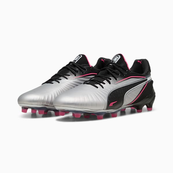 KING ULTIMATE FG/AG Football Boots Unisex, PUMA Silver-PUMA Black-Sun Struck-PUMA White, extralarge-GBR