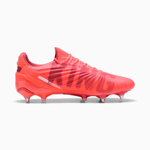KING ULTIMATE MxSG Football Boots Unisex, Glowing Red-PUMA White-Red Fire, extralarge