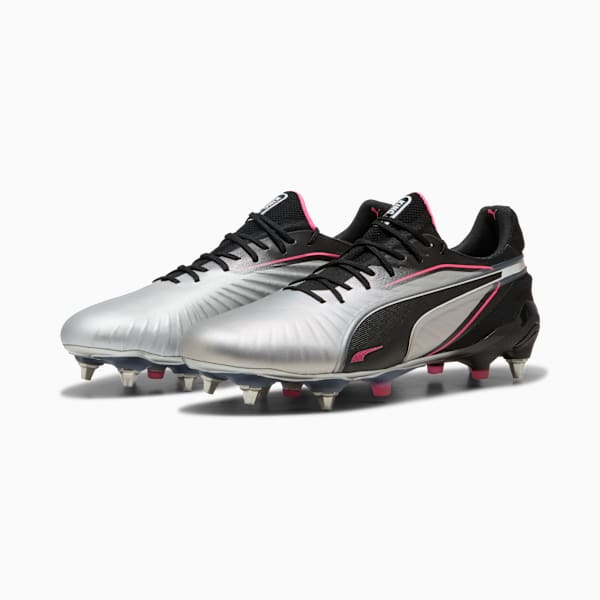 KING ULTIMATE MxSG Football Boots Unisex, PUMA Silver-PUMA Black-Sun Struck-PUMA White, extralarge-GBR