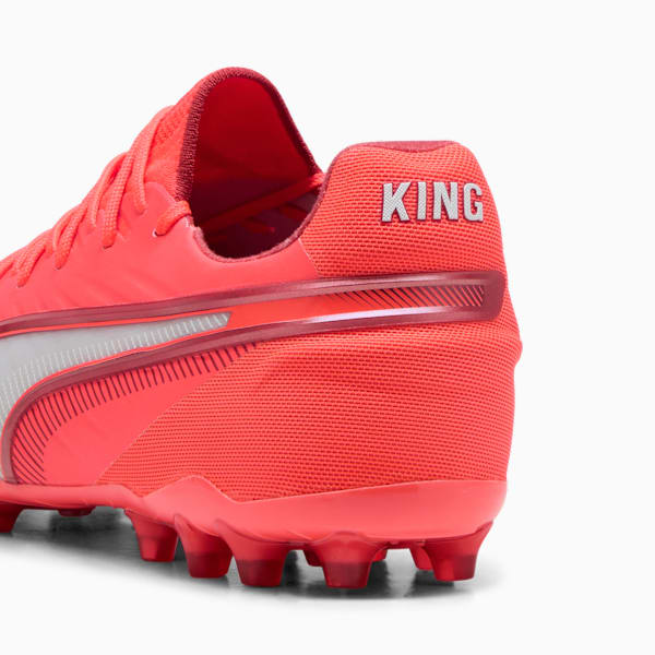KING ULTIMATE MG Football Boots Unisex, Glowing Red-PUMA White-Red Fire, extralarge