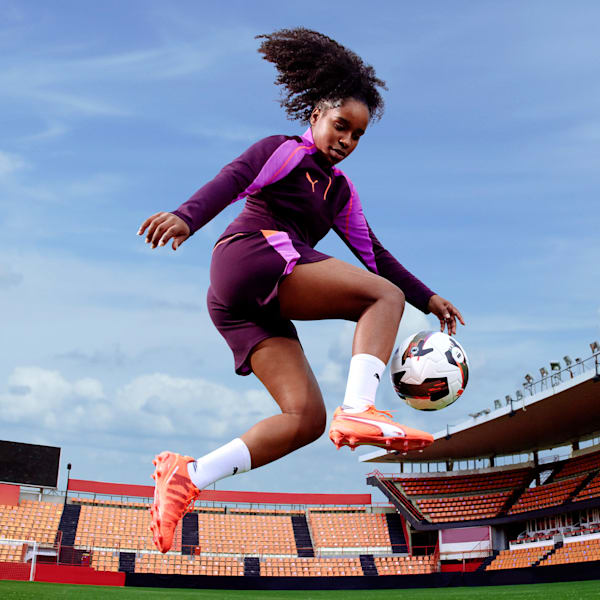 Botines de fútbol para suelo firme/artificial para mujer KING ULTIMATE, Glowing Red-PUMA White-Red Fire, extralarge
