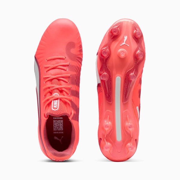 Tacos de fútbol KING ULTIMATE FG/AG, Glowing Red-PUMA White-Red Fire, extralarge
