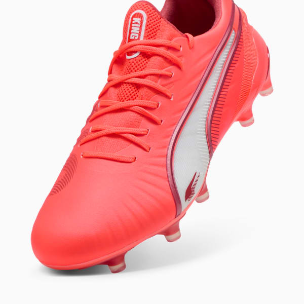Tacos de fútbol KING ULTIMATE FG/AG, Glowing Red-PUMA White-Red Fire, extralarge