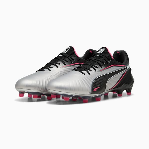 KING ULTIMATE Firm Ground/Artificial Ground Women's Soccer Cleats, PUMA Silver-PUMA Black-Sun Struck-PUMA White, extralarge