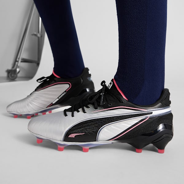 Botines de fútbol para suelo firme/artificial para mujer KING ULTIMATE, PUMA Silver-PUMA Black-Sun Struck-PUMA White, extralarge