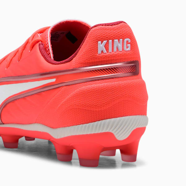 キッズ キング マッチ HG + ミッド サッカー スパイク 20-24cm, Glowing Red-PUMA White-Red Fire, extralarge-JPN