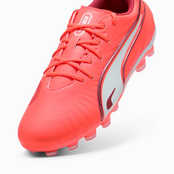 キッズ キング マッチ HG + ミッド サッカー スパイク 20-24cm, Glowing Red-PUMA White-Red Fire, extralarge-JPN