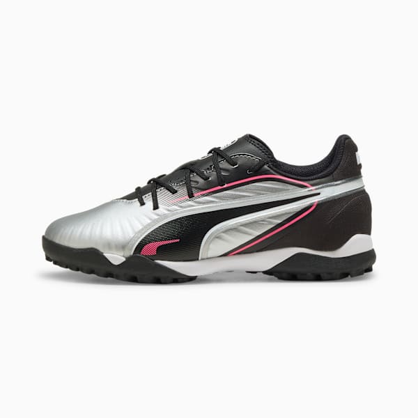 キッズ キング マッチ TT + ミッド サッカー トレーニングシューズ 20-24cm, PUMA Silver-PUMA Black-Sun Struck-PUMA White, extralarge-JPN