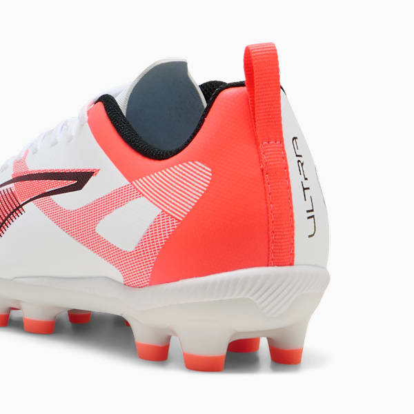 キッズ ウルトラ 5 プレイ HG + ミッド サッカー スパイク 20-24cm, PUMA White-PUMA Black-Glowing Red, extralarge-JPN