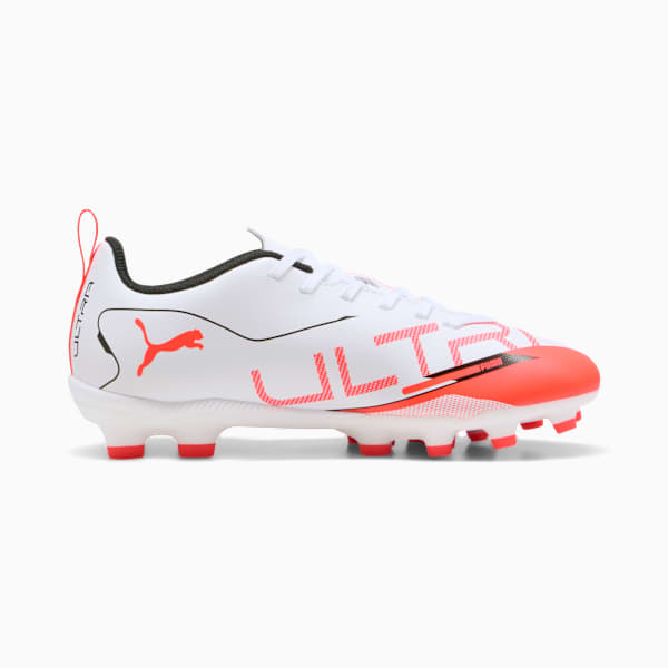 キッズ ウルトラ 5 プレイ HG + ミッド サッカー スパイク 20-24cm, PUMA White-PUMA Black-Glowing Red, extralarge-JPN
