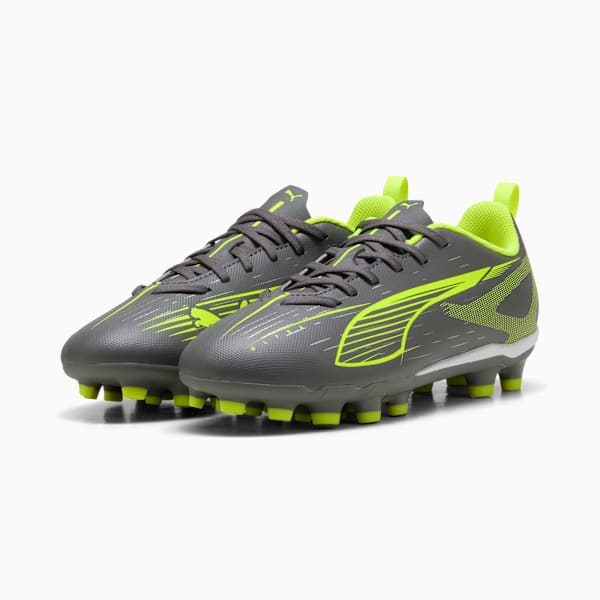 キッズ ウルトラ 5 プレイ HG + ミッド サッカー スパイク 20-24cm, Matte Aged Silver-Yellow Alert-Puma Aged Silver, extralarge-JPN
