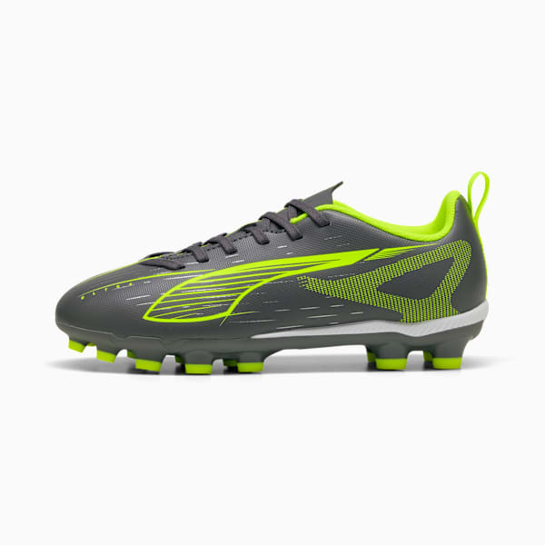 キッズ ウルトラ 5 プレイ HG + ミッド サッカー スパイク 20-24cm, Matte Aged Silver-Yellow Alert-Puma Aged Silver, extralarge-JPN