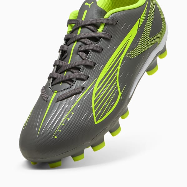 キッズ ウルトラ 5 プレイ HG + ミッド サッカー スパイク 20-24cm, Matte Aged Silver-Yellow Alert-Puma Aged Silver, extralarge-JPN