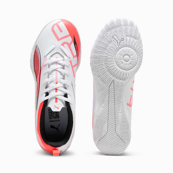 ULTRA 5 PLAY IT Futsal Boots Youth, PUMA White-PUMA Black-Glowing Red, extralarge-GBR
