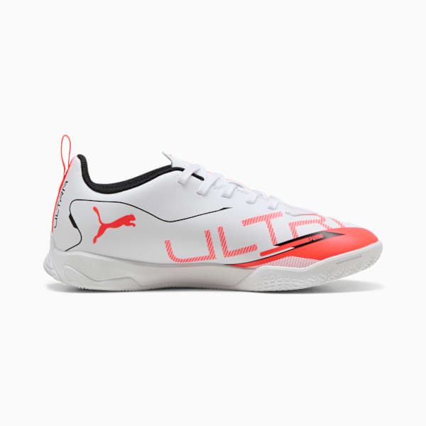 ULTRA 5 PLAY IT Futsal Boots Youth, PUMA White-PUMA Black-Glowing Red, extralarge-GBR