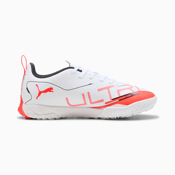 キッズ ウルトラ 5 プレイ TT + ミッド サッカー トレーニングシューズ 20-24cm, PUMA White-PUMA Black-Glowing Red, extralarge-JPN