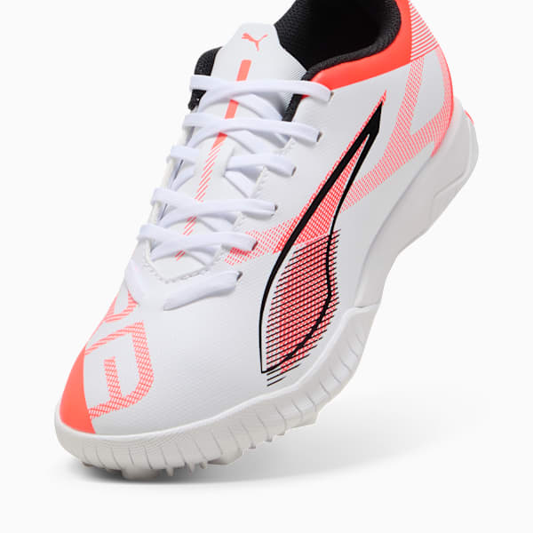 キッズ ウルトラ 5 プレイ TT + ミッド サッカー トレーニングシューズ 20-24cm, PUMA White-PUMA Black-Glowing Red, extralarge-JPN