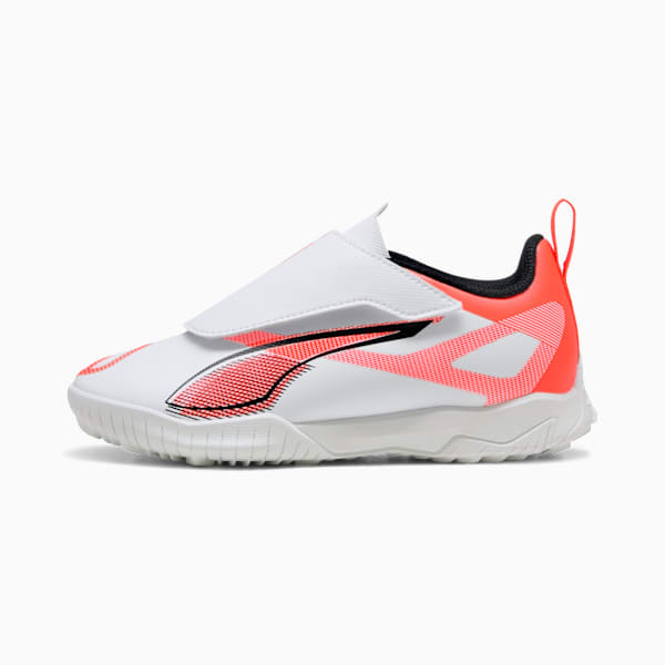 キッズ ウルトラ 5 プレイ V TT サッカー トレーニングシューズ 17-22.5cm, PUMA White-PUMA Black-Glowing Red, extralarge-JPN