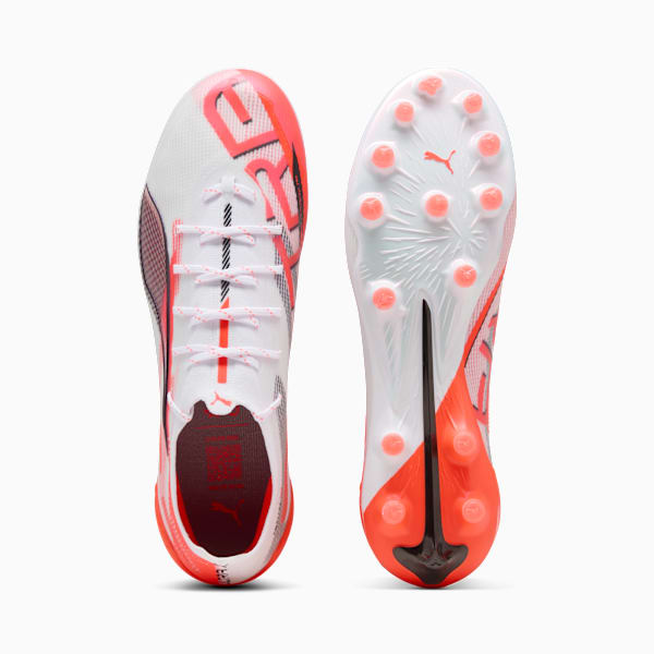 メンズ ウルトラ 5 アルティメット AG サッカー スパイク, PUMA White-PUMA Black-Glowing Red, extralarge-JPN
