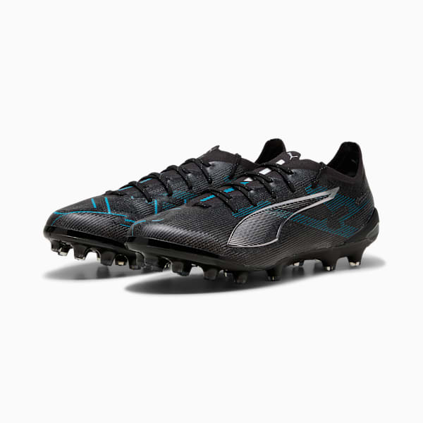 ULTRA 5 ULTIMATE AG Football Boots Unisex, PUMA Black-PUMA Silver-Bright Aqua, extralarge-GBR