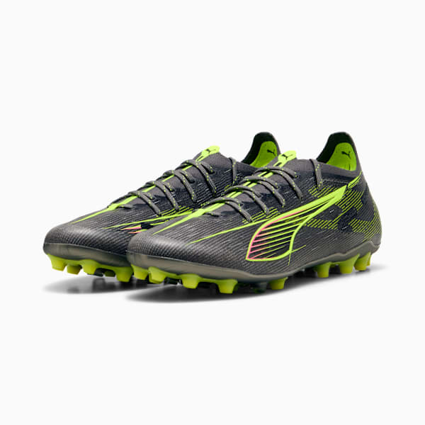 メンズ ウルトラ 5 アルティメット MG サッカー スパイク, Matte Aged Silver-Yellow Alert-Sun Struck, extralarge-JPN