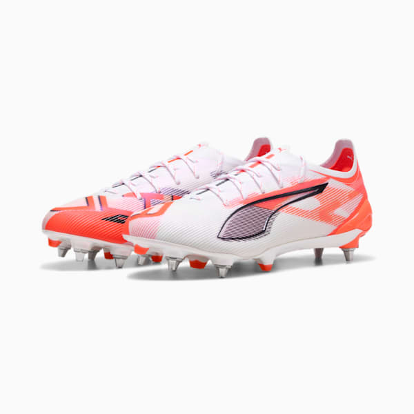 メンズ ウルトラ 5 アルティメット MXSG サッカー スパイク, PUMA White-PUMA Black-Glowing Red, extralarge-JPN