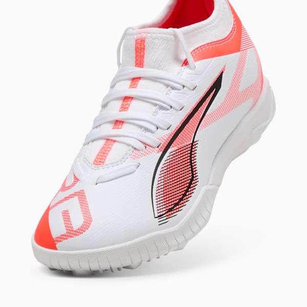 キッズ ウルトラ 5 マッチ TT + ミッド サッカー トレーニングシューズ 20-24cm, PUMA White-PUMA Black-Glowing Red, extralarge-JPN