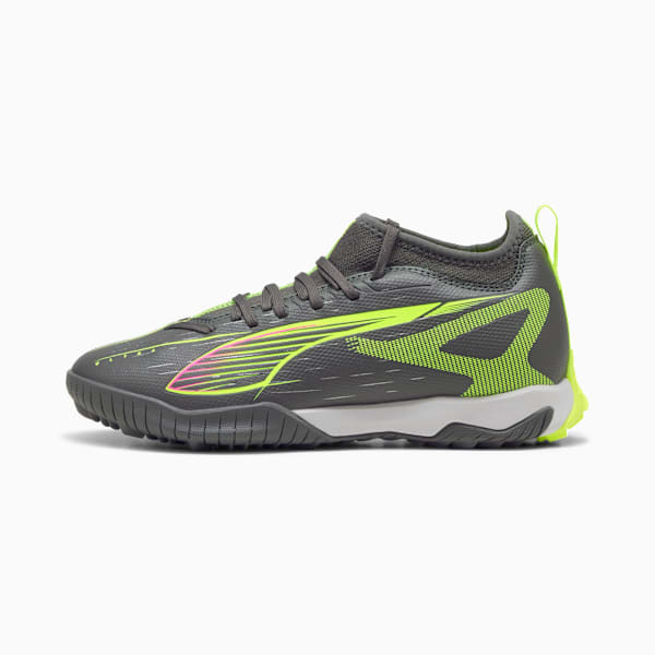 キッズ ウルトラ 5 マッチ TT + ミッド サッカー トレーニングシューズ 20-24cm, Matte Aged Silver-Yellow Alert-Puma Aged Silver, extralarge-JPN