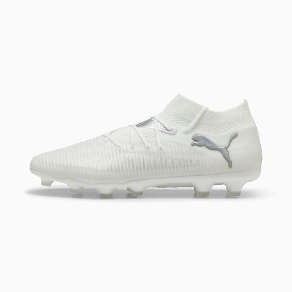 ユニセックス フューチャー 8 プロ HG サッカー スパイク, PUMA White-Matte Silver, extralarge-JPN