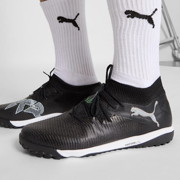 FUTURE 8 PRO Cage Men's Soccer Cleats, PUMA Black-Cool Light Gray-Fluo Green, extralarge