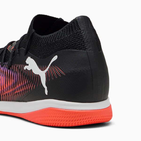 FUTURE 8 MATCH Indoor Training Men's Soccer Cleats, PUMA Black-PUMA White-Glowing Red, extralarge