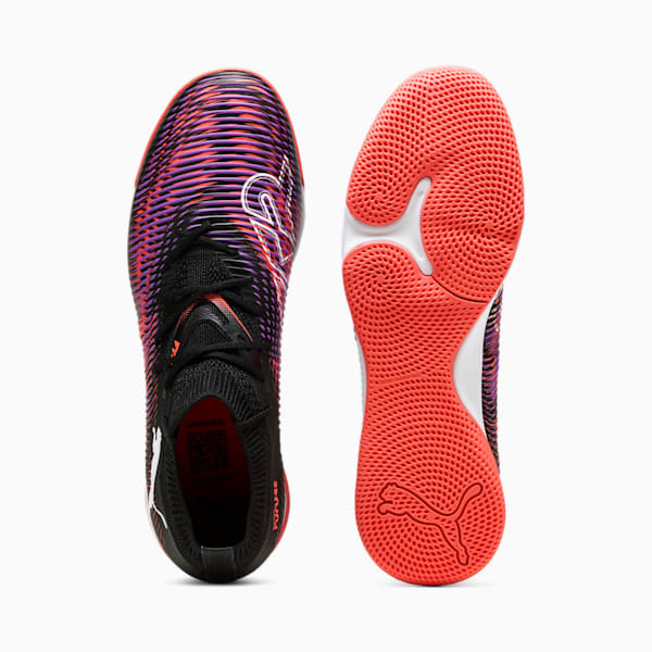 FUTURE 8 MATCH Indoor Training Men's Soccer Cleats, PUMA Black-PUMA White-Glowing Red, extralarge