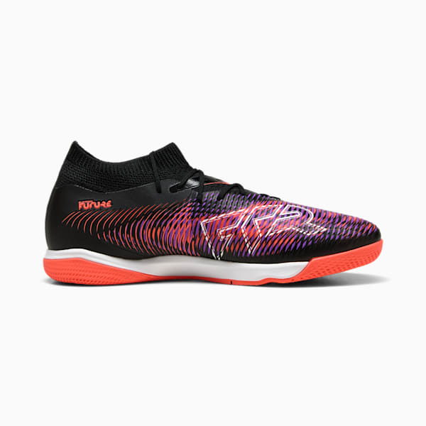 FUTURE 8 MATCH Indoor Training Men's Soccer Cleats, PUMA Black-PUMA White-Glowing Red, extralarge