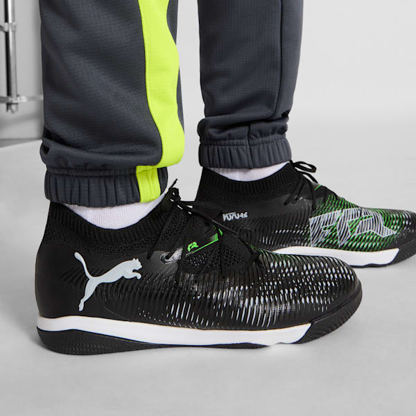 Tacos de fútbol FUTURE 8 MATCH IT, PUMA Black-Cool Light Gray-Fluo Green, extralarge