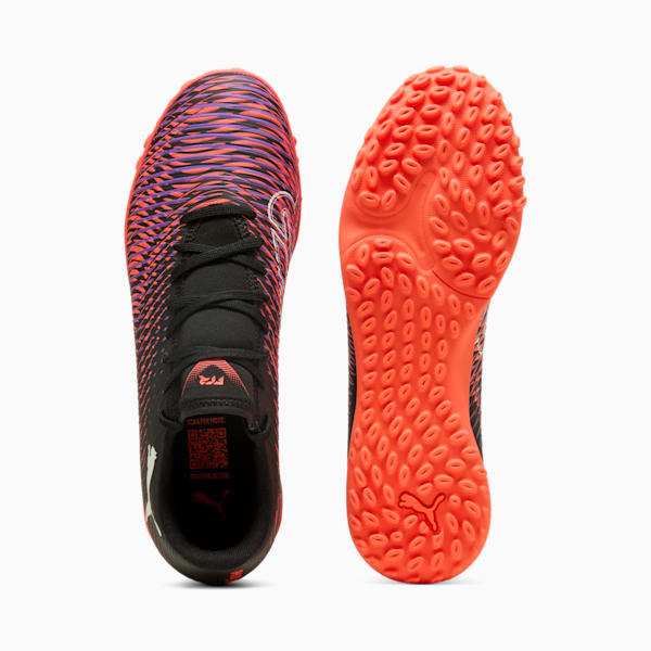 FUTURE 8 PLAY TT Men's Soccer Cleats, PUMA Black-PUMA White-Glowing Red, extralarge