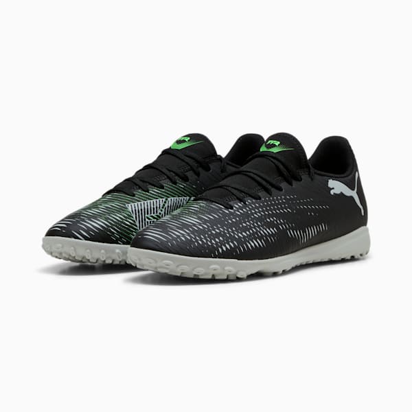 FUTURE 8 PLAY TT Men's Soccer Cleats, PUMA Black-Cool Light Gray-Fluo Green, extralarge
