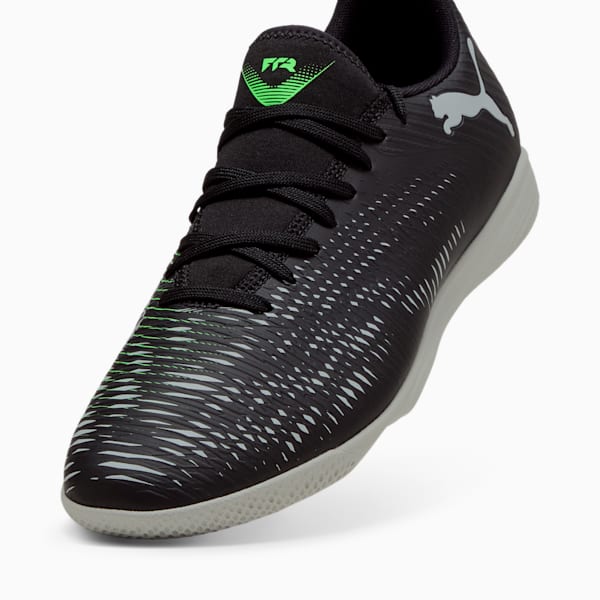 FUTURE 8 PLAY Indoor Training Men's Soccer Cleats, PUMA Black-Cool Light Gray-Fluo Green, extralarge