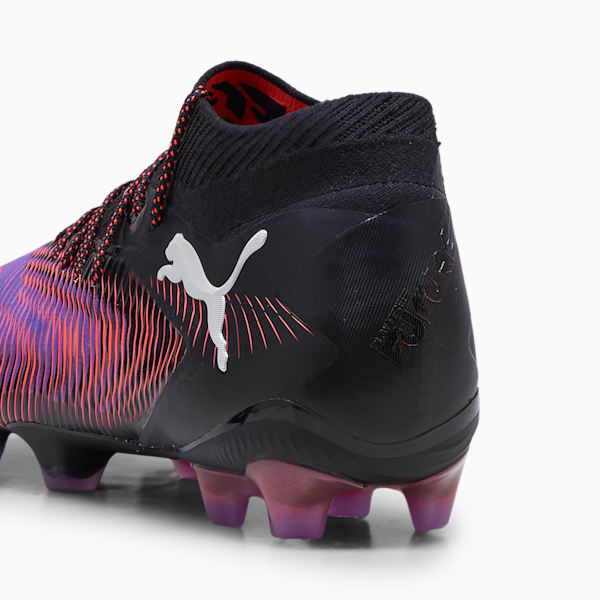 Tacos de fútbol FUTURE 8 ULTIMATE FG/AG para mujer, PUMA Black-PUMA White-Glowing Red, extralarge