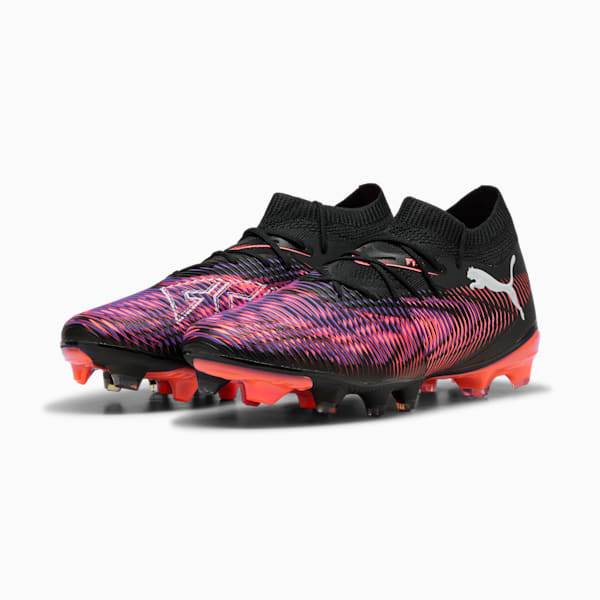 FUTURE 8 MATCH Firm Ground/Artificial Ground Women's Soccer Cleats, PUMA Black-PUMA White-Glowing Red, extralarge