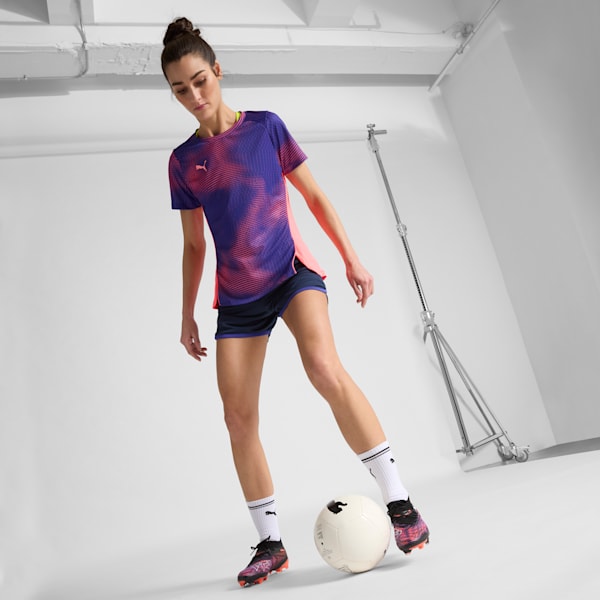 FUTURE 8 MATCH Firm Ground/Artificial Ground Women's Soccer Cleats, PUMA Black-PUMA White-Glowing Red, extralarge