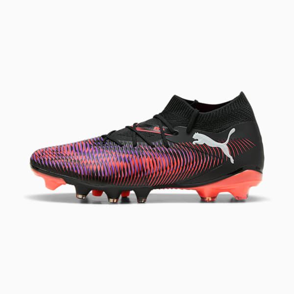 FUTURE 8 MATCH Firm Ground/Artificial Ground Women's Soccer Cleats, PUMA Black-PUMA White-Glowing Red, extralarge