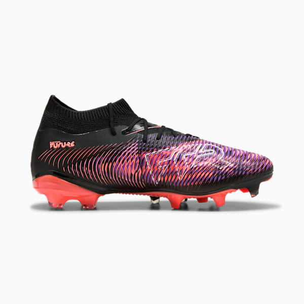 Tacos de fútbol FUTURE 8 MATCH FG/AG para mujer, PUMA Black-PUMA White-Glowing Red, extralarge