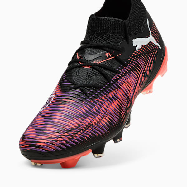 Tacos de fútbol FUTURE 8 MATCH FG/AG para mujer, PUMA Black-PUMA White-Glowing Red, extralarge