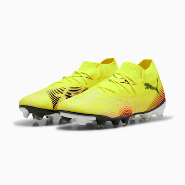 FUTURE 8 MATCH Firm Ground/Artificial Ground Women's Soccer Cleats, Yellow Alert-PUMA Black-Sun Struck, extralarge