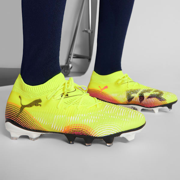 FUTURE 8 MATCH Firm Ground/Artificial Ground Women's Soccer Cleats, Yellow Alert-PUMA Black-Sun Struck, extralarge