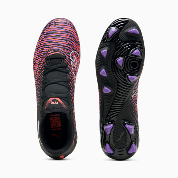 FUTURE 8 PLAY Firm Ground/Artificial Ground Women's Soccer Cleats, PUMA Black-PUMA White-Glowing Red, extralarge